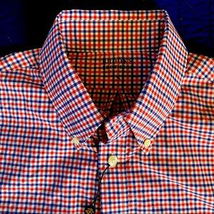 Red White & Blue Brooks Brothers Plaid Button Down
